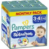 Pampers Couches Splashers Maillot de bain No 3-4 Pour 6-11kg Boîte de 96 pièces
