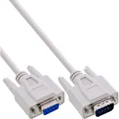 InLine 12214 Serielle Verlängerung, 9pol Stecker / Buchse, vergossen, 1:1 belegt, 20m