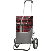 Andersen Shopper Valisette 'Gese' gris / rouge foncé / noir
