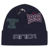 AND1 Bonnet bleu cyan / rouge / noir / blanc