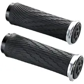 Sram Gripshift Lock-on Silver Grips Noir 100 mm