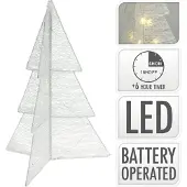 Detexpol Autres Marques Sapin de Noël Pliable Avec Led Timer 50Cm Blanc