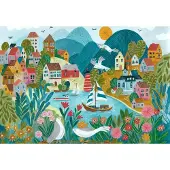Pieces & Peace Puzzle Village Côtier - 1000 pièces