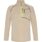 Protest Kody Half Zip Long Sleeve T-shirt Beige S Homme