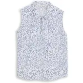 Tom Tailor Chemisier bleu / blanc