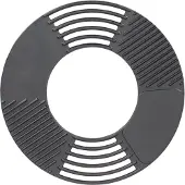 Esschert Design Grille/plaque de cuisson pour brasero, en fonte, Ø 60 x 1,3 cm, avec rainures pour la fumée et surface de grillage