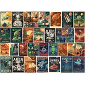 Eurographics Puzzle Affches Retro d'Extraterrestres - 1000 pièces