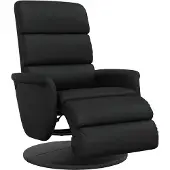 vidaXL Fauteuil relax avec repose-pieds Noir Similicuir