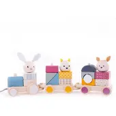 Bigjigs Toys Bigjigs Baby Train en bois avec animaux