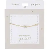 Depesche Bracelet doré « Heart of Gold » avec la lettre M