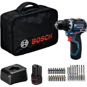 Bosch Tournevis électrique Gsr 12v-32 + 2 Bat 2.0+ 24 Ac+ Mal Lona