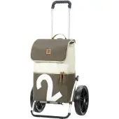 Andersen Shopper Valisette 'Mole' beige clair / olive / blanc