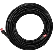 Goobay Câble patch extérieur CAT 6A, U/UTP, noir, 60 m - Conducteur en cuivre (CU), double gaine extérieure (PE)