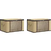 vidaXL Boîte de rangement avec fenêtre latérale transparente 2 pcs