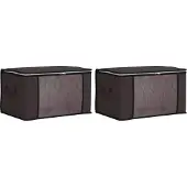 vidaXL Boîte de rangement avec fenêtre latérale transparente, lot de 2