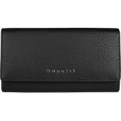 Bugatti porte-monnaie Emilia Ladies Long Wallet With Flap Black noir