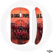 MANIACASE Souris sans fil - La Casa De Papel - Rouge - Clé USB wifi - Compatible Mac et PC