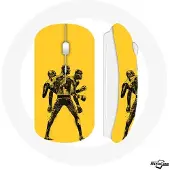 MANIACASE Souris sans fil - - MMA mixed Arts martiaux - Jaune - Clé USB wifi incluse - Compatible Mac et PC