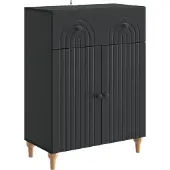 vidaXL Buffet noir 66 x 34,5 x 90 cm en aggloméré