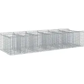 vidaXL Jardinière surélevée en gabions, 2 pièces, 300 x 100 x 60 cm, acier galvanisé