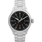 Timex Montre à affichage analogique noir / argent