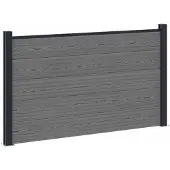 vidaXL : Ensemble de jardin, 180 x 105 cm, en bois composite (WPC) et aluminium, couleur gris