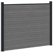vidaXL Panneau de clôture en WPC et aluminium, gris