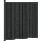 vidaXL Élément de clôture en WPC et aluminium noir