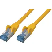 Goobay Câble patch CAT 6, S/FTP (PiMF), jaune, 5 m - Conducteur en aluminium recouvert de cuivre (CCA)