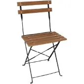 Bolero Chaises bistro | Acier peint et polybois l En lot de 2