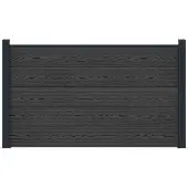 vidaXL : Ensemble de jardin, 180 x 105 cm, en bois composite (WPC) et aluminium, couleur noire