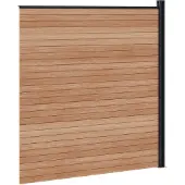 vidaXL Ensemble de clôture 175 x 186 cm en WPC et aluminium, marron