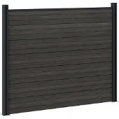 vidaXL Élément de clôture en WPC et aluminium noir