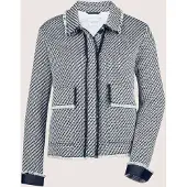 MADELEINE Veste mi-saison marine / blanc