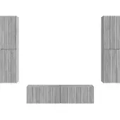 vidaXL : Ensemble de 6 meubles TV, couleur Sonoma gris, en panneaux de particules