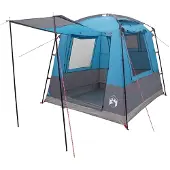 vidaXL Tente de fête pour 4 personnes, bleue, en polyester 185T avec revêtement PU