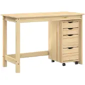vidaXL Ensemble bureau et caisson à roulettes MOSS, 2 pièces, marron