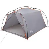 vidaXL Tente tunnel pour 2 personnes, gris et orange