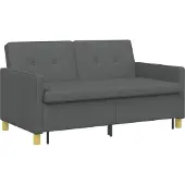 vidaXL Canapé-lit convertible , tissu gris foncé