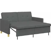 vidaXL Canapé-lit convertible , tissu gris foncé