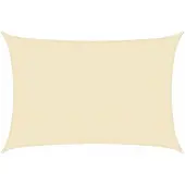 vidaXL Voile d'ombrage 160 g/m² Crème 3x4 m PEHD