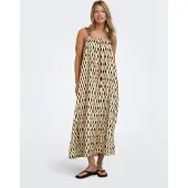 ONLY Robe d’été 'ONLINES ELANOR' cappuccino / noisette / bourgogne / noir