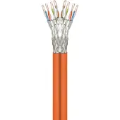 Goobay 91891 CAT 7A câble réseau duplex, S/FTP (PiMF), orange, 100 m - CU, AWG 23/1 (solid), LSZH