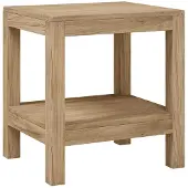 vidaXL Table d'appoint de salle de bain 45x35x45 cm teck massif