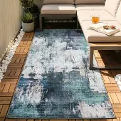 FRAAI Tapis de couloir lavable - Domingo Grunge Vert/Crème | 80x250 cm | Tapis de couloir | Tissage plat