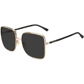 Jimmy Choo Lunettes de soleil femme ALIANA/S - Carré - Gold/Grey - Métal - Gris - Chic