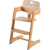Roba Chaise haute pour escalier « Kid Up » de , bois massif, naturel, chaise haute évolutive pour bébés et enfants