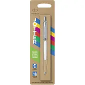 Parker Jotter Originals Stylo bille, blanc, recharge bleue pointe moyenne, sous blister
