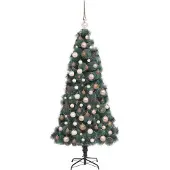 vidaXL Arbre de Noël artificiel pré-éclairé avec ensemble de boules