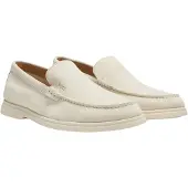 BOSS Mocassins en cuir suédé avec logo embossé